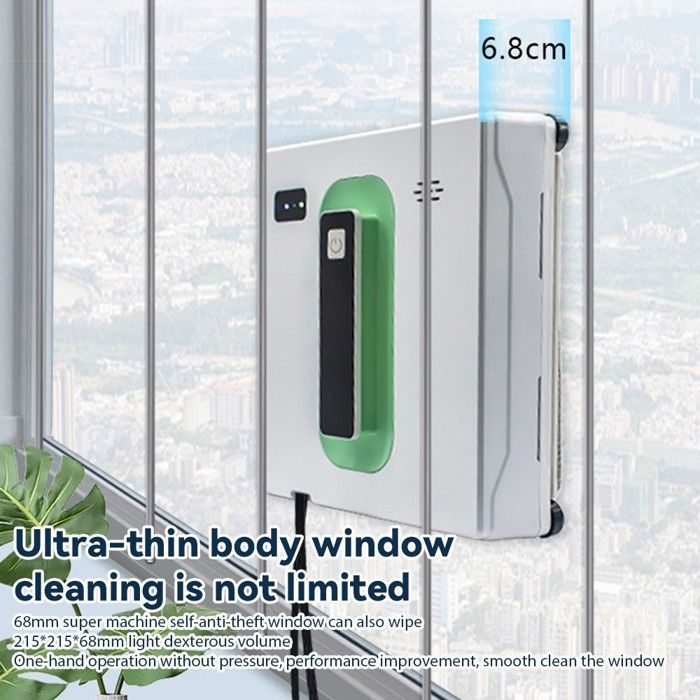 Robot Lave Vitres  2500pa, 72W, réservoir d'eau de 50m,contrôle par application et télécommande