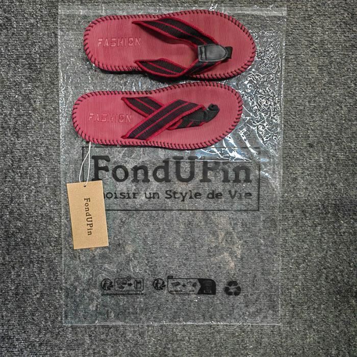 Tongs Homme,Lacets tissés en Lin à la Main Mixte adapté de Vacances,Tongs Homme de Piscine et Plage Antidérapante-Rouge