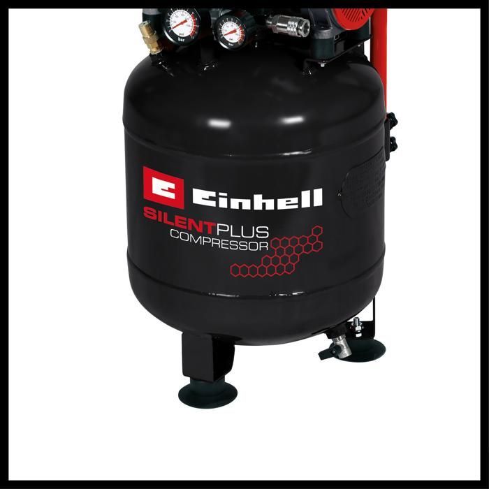 Einhell TE-AC 24 Silent Air Compressor (750 W, Max. 8 bar, 24L tank, 135 L/min, 57dB, oil-free and maintenance-free motor)