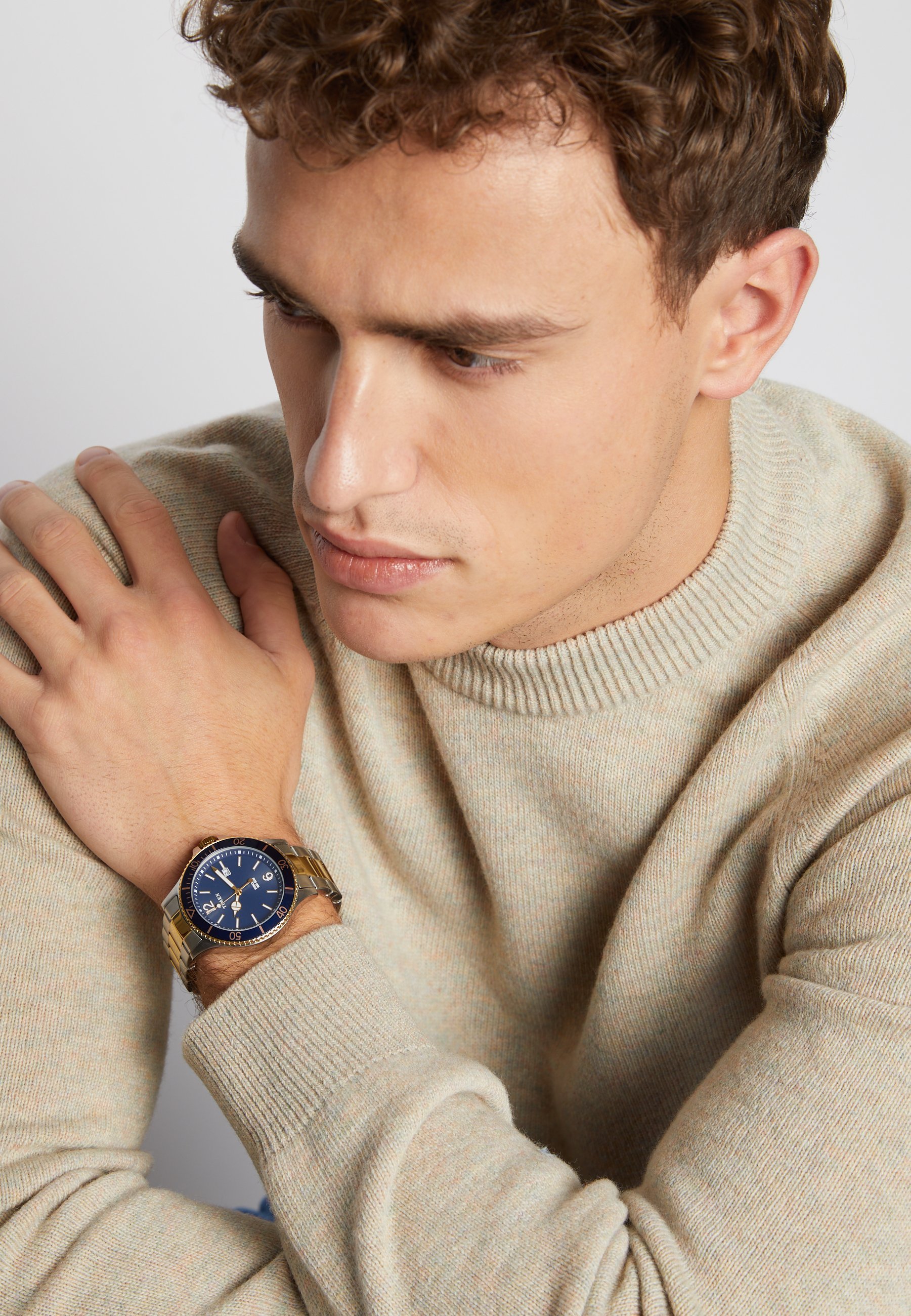 Bracelet Timex HARBORSIDE 42 mm - Montre - argenté/doré/bleu