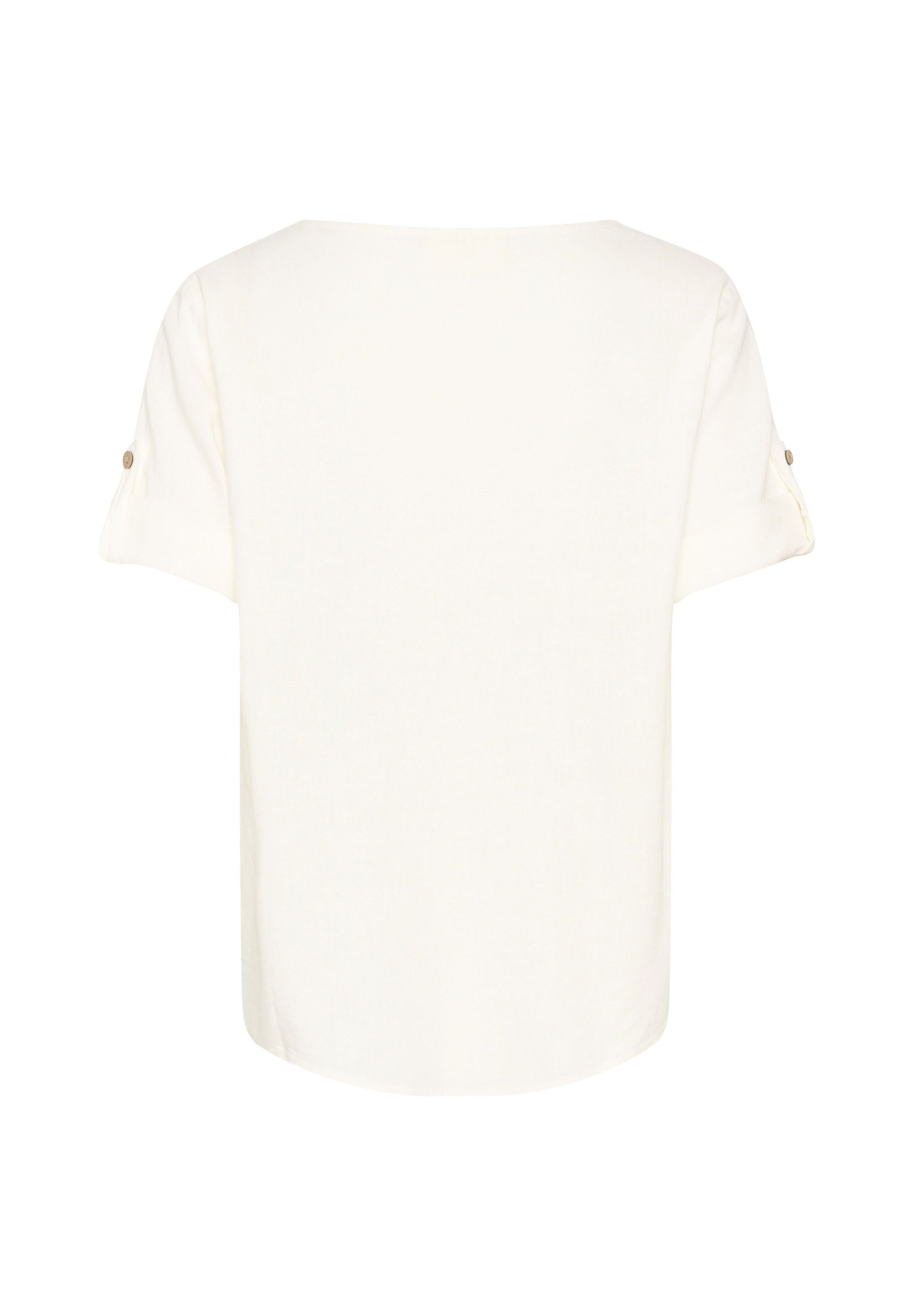 CRVENTA FOLD-UP - Bluse - snow white
