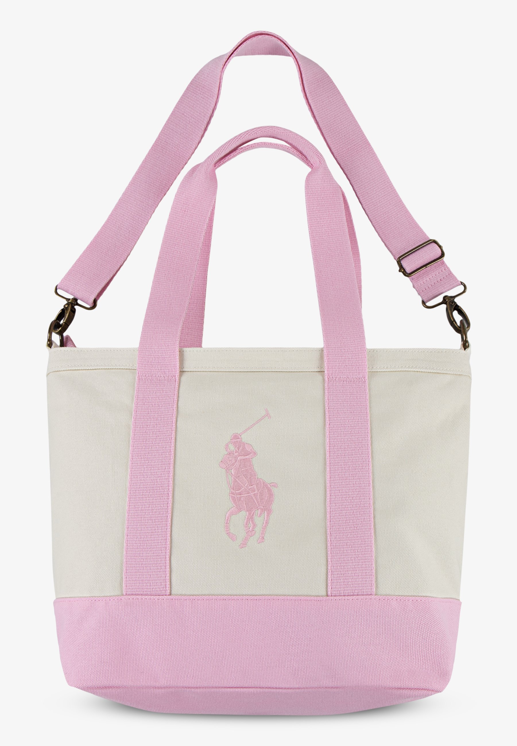 Borsa tote unisex Polo Ralph Lauren PLAYER TOTE - bianca/rosa caramello