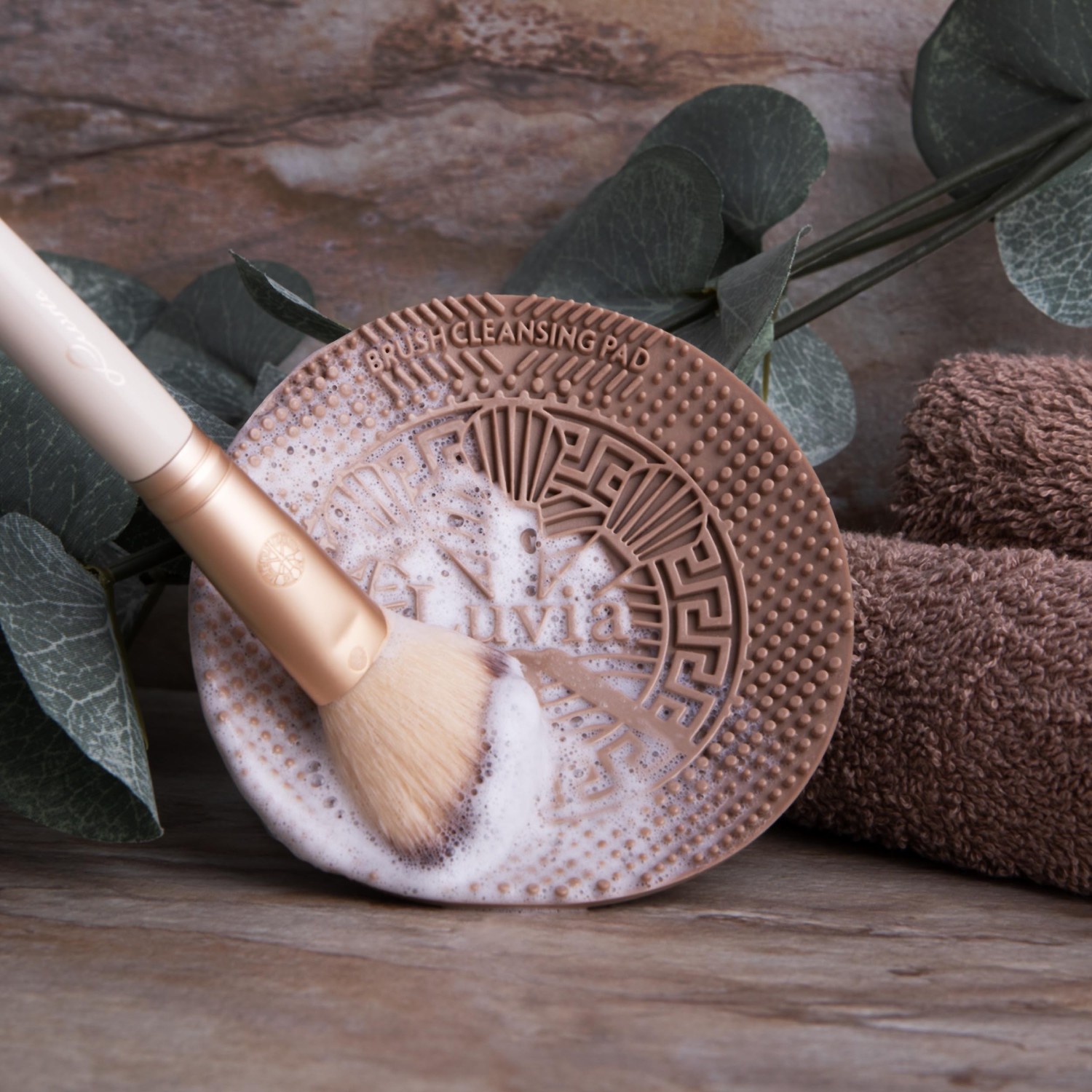 Luvia Brush Cleansing Pad - Coffee