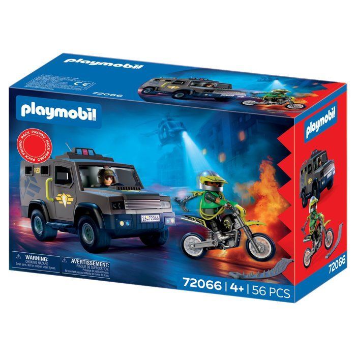 Playmobil 72066 Furgoneta de Intervención de Fuerzas Especiales, Acción en la Ciudad, Policía, Pack Promocional, 56 piezas, a partir de 4 años