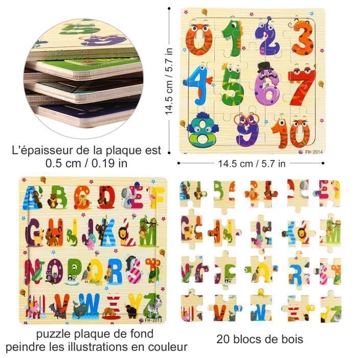 Stillcool: set di 6 puzzle in legno a forma di animali per bambini dai 2 ai 5 anni.