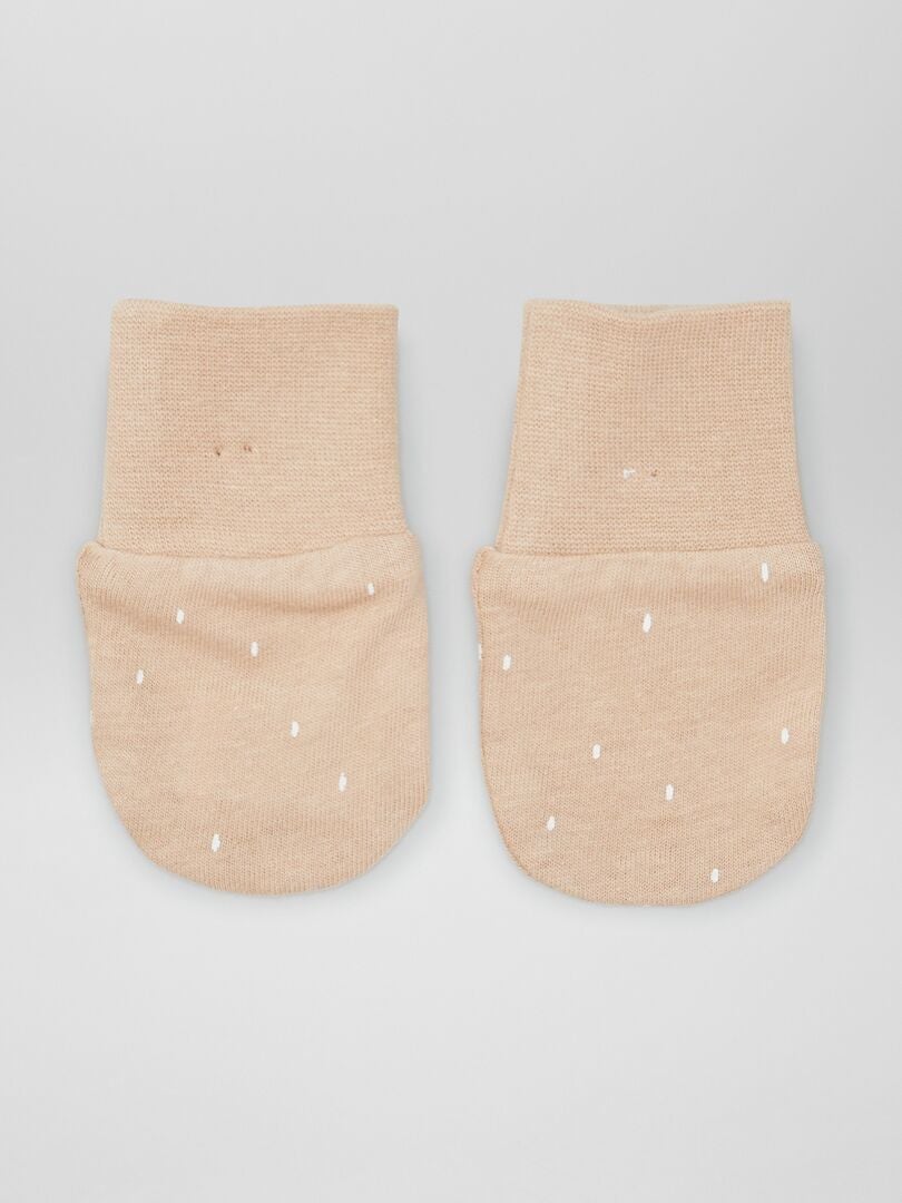 Juego de 2 pares de manoplas antiarañazos - BEIGE