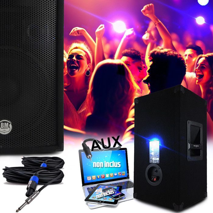 Complete 3200W PA System Package, Pair of 2x600W Passive Speakers, Mixer, Xperformer 4-Light Rig + LED UFO, Speaker Stands