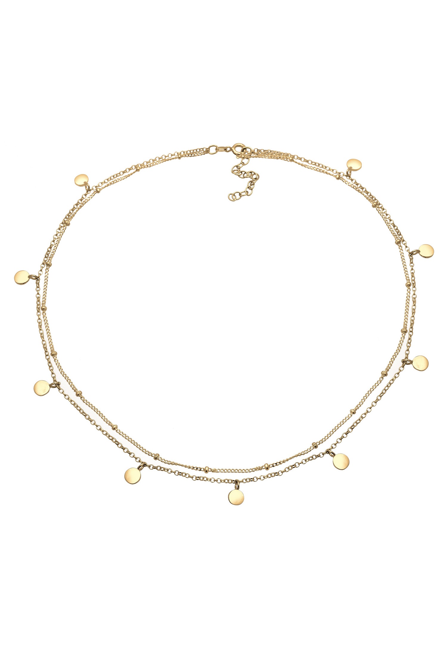Elli Femme Choker Boule Couches Look Plaquette en Argent Sterling 925