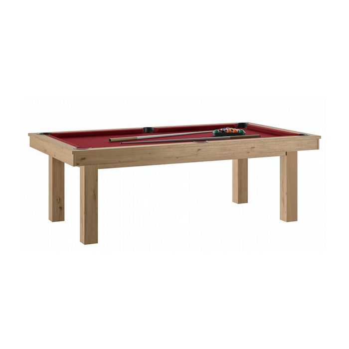Billard transformable en table - René Pierre - LAFITE Chene Sable - Drap Rouge - 155 kg