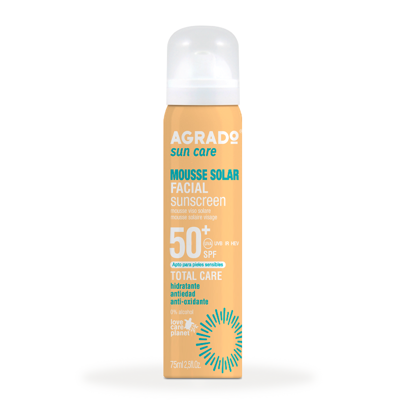 Veido apsaugos nuo saulės putos su SPF50 Veido apsauga