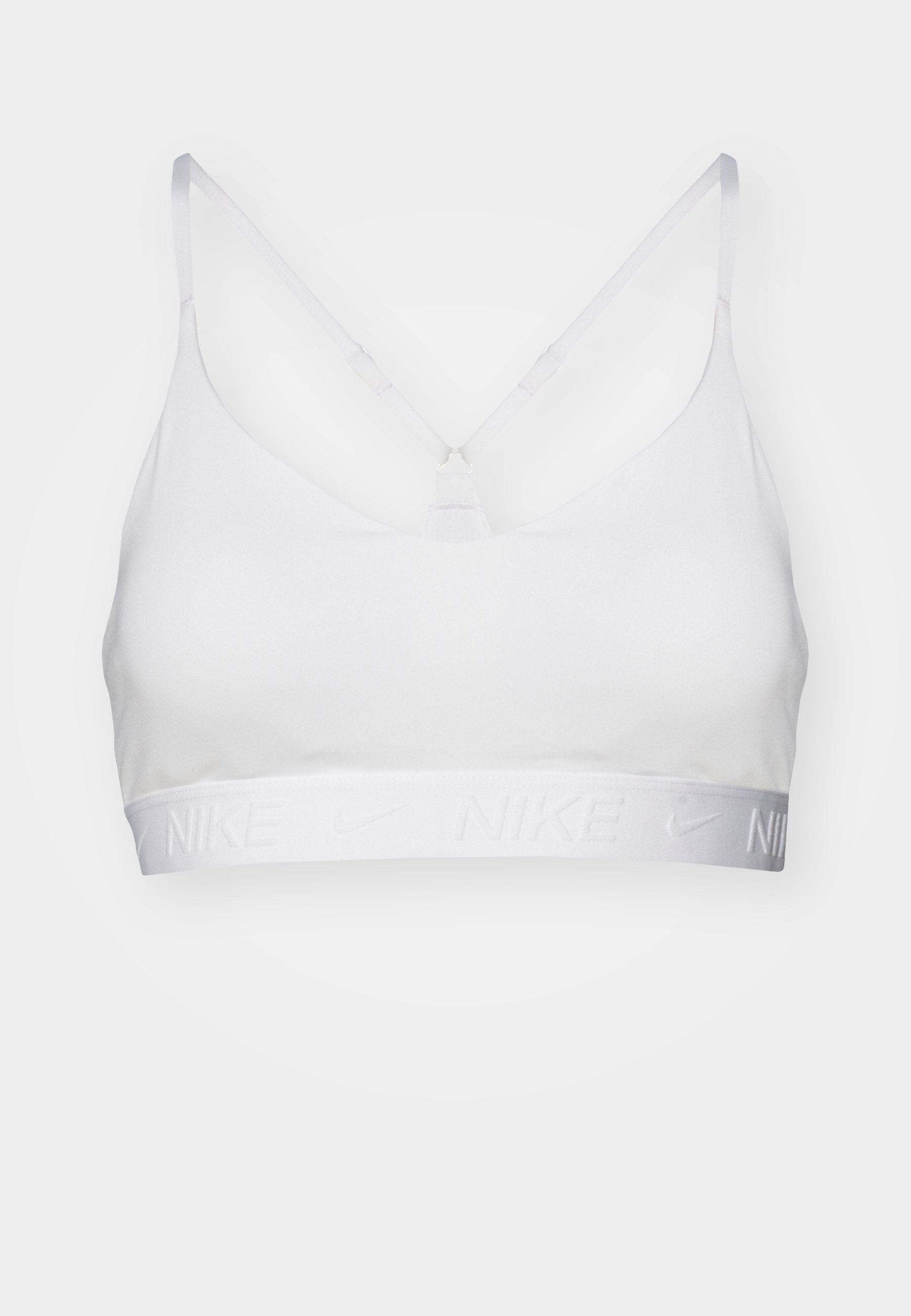 Nike Performance INDY BRA - Sutien sport cu susținere ușoară - alb