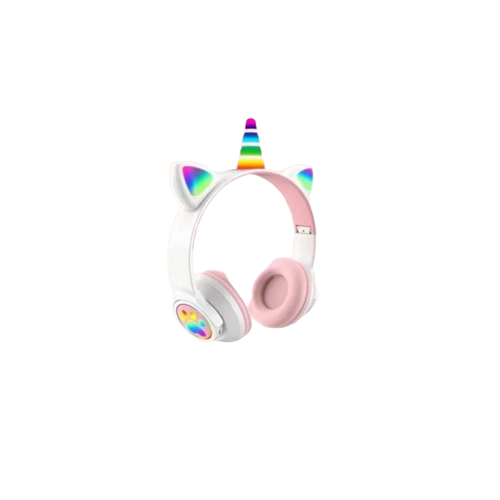 Kabellose Bluetooth-Kopfhörer mit LED-Licht, Einhorn, TWS-UNI200W