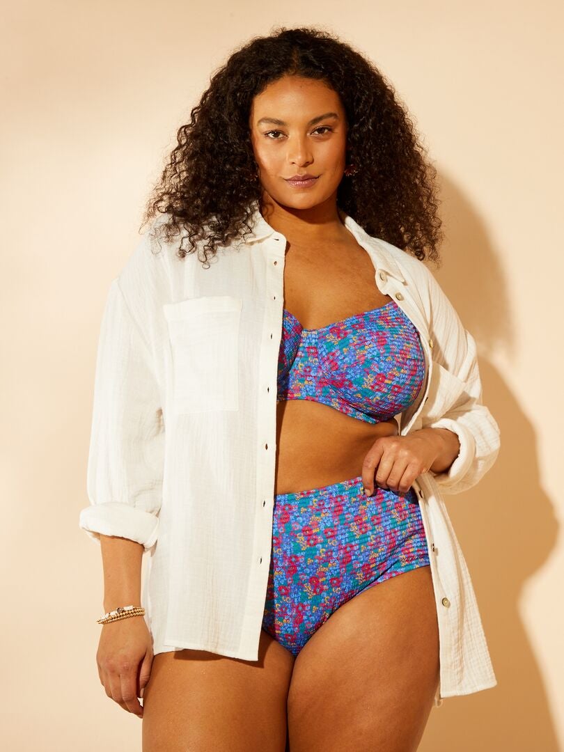Balconette bikinitop - BLAUW