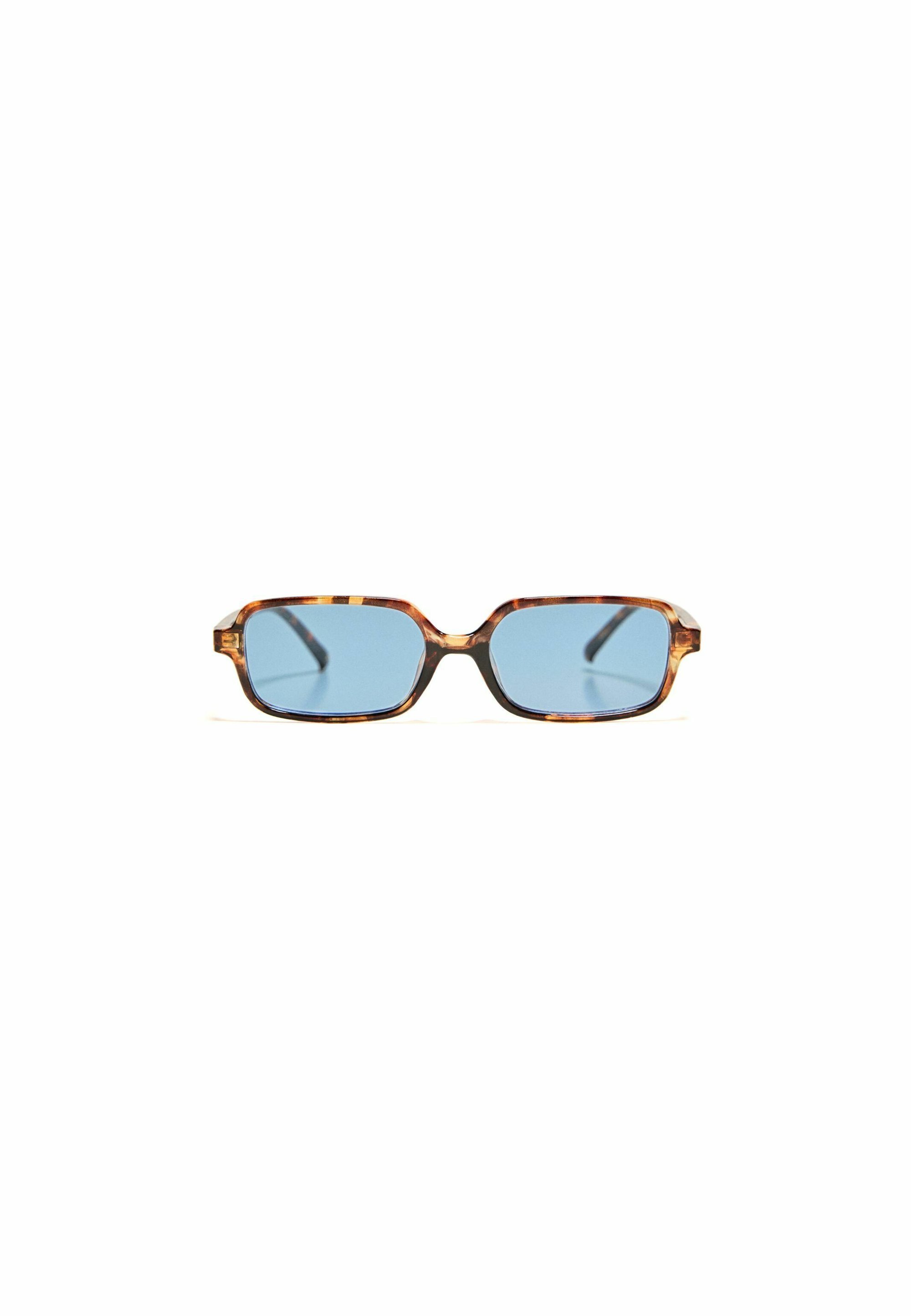Lunettes de soleil Bershka RECTANGULAR EFFECT - bleu foncé