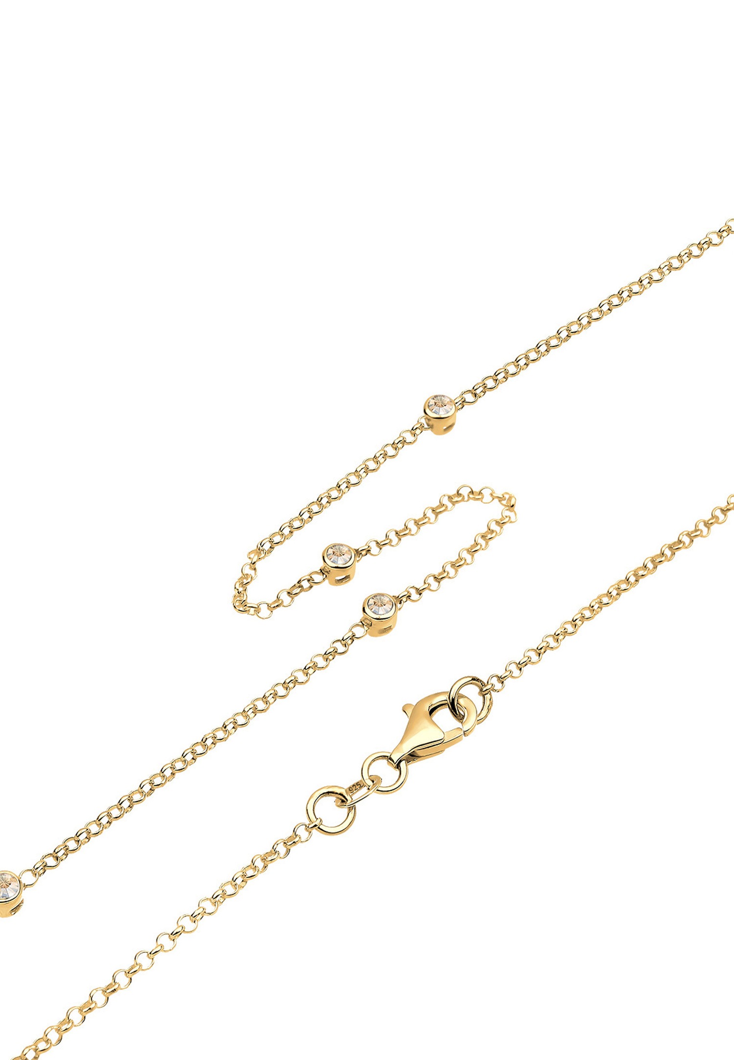 Elli Femmes Solitaire avec Cristal en Argent Sterling 925