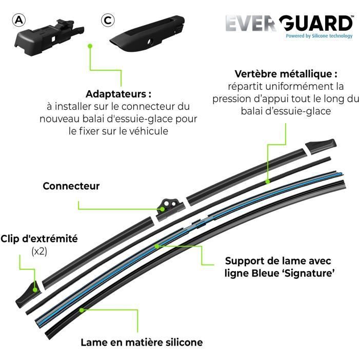 Spazzola tergicristallo in silicone Everguard vsf35 x1 350mm - VALEO - 566001