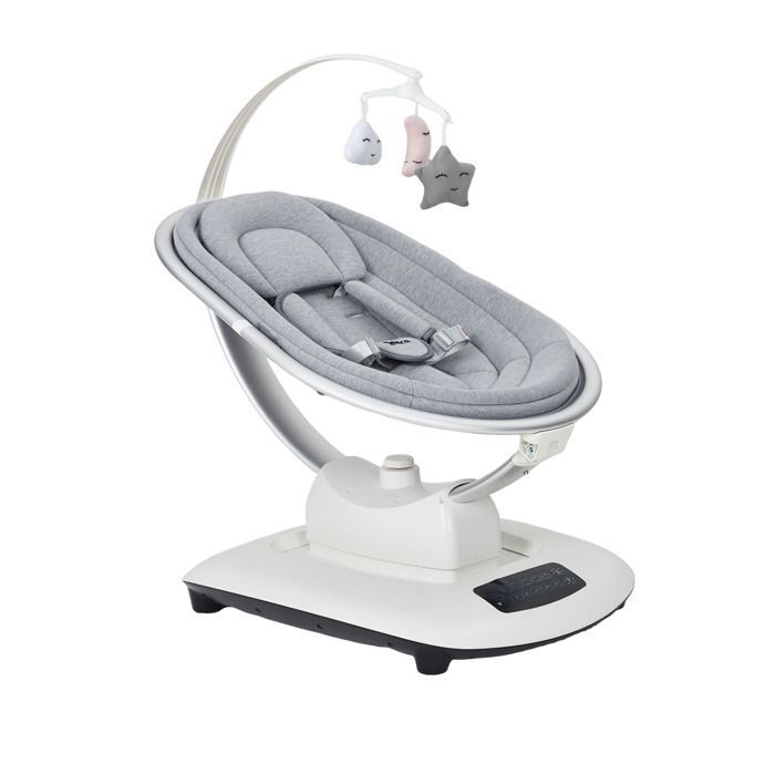 LUNSY Balancelle Transat Bébé Électrique avec Télécommande, technologie de balancement 5D, Musique, 0 à 6 mois, Gris Clair