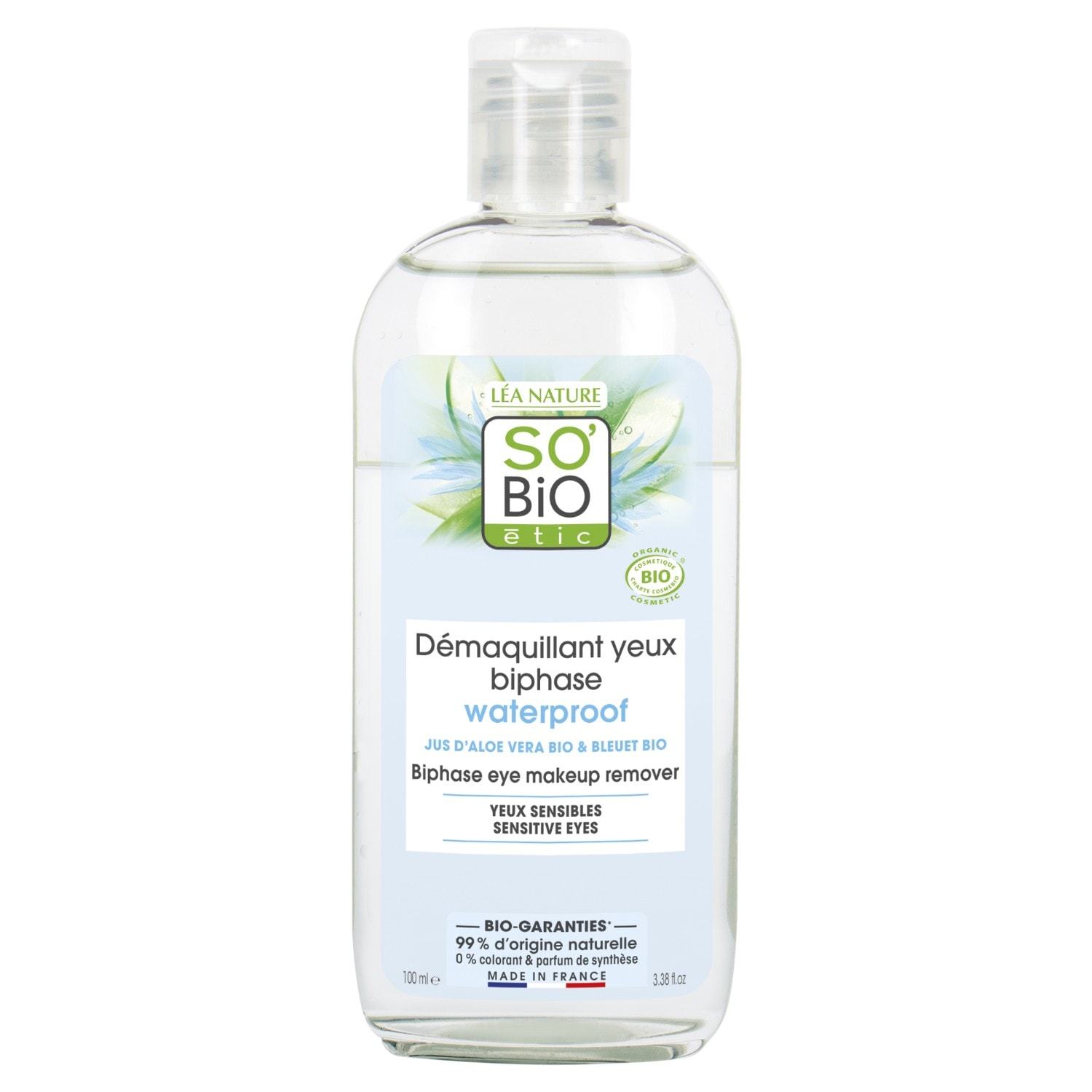 SO'Bio sredstvo za skidanje šminke, vodootporno sredstvo za skidanje šminke s očiju – 100 ml
