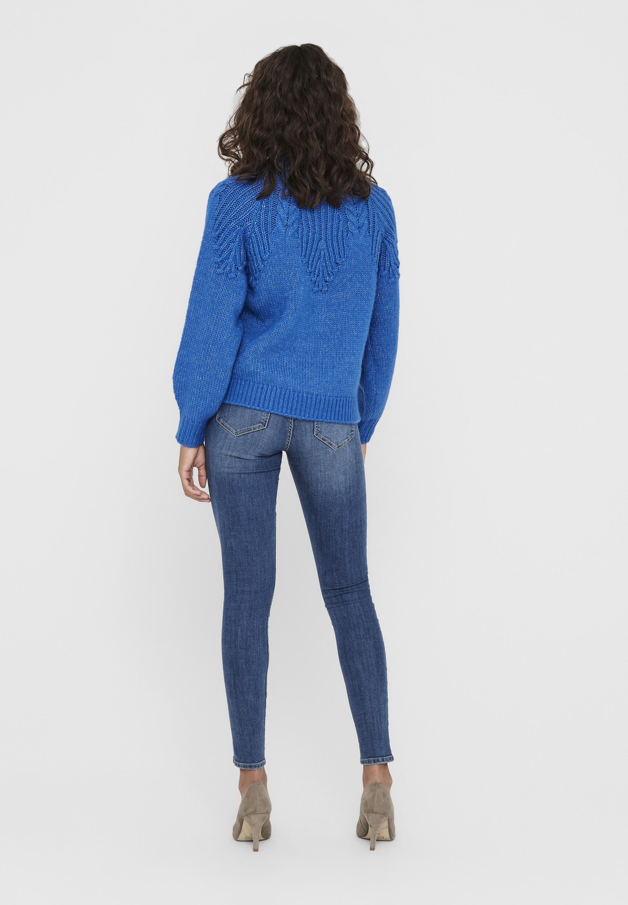ONLY ONLWAUW LIFE MID - Skinny-Farkut - dark blue denim