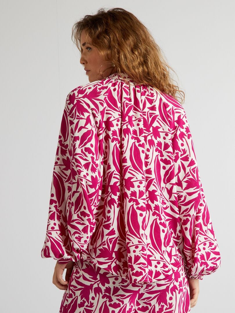 Blouse met patroon - ROZE