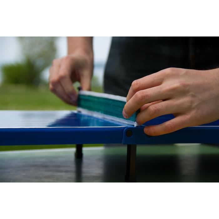 Set mini table de ping pong - SCHILDKRÖT - Mini-table 68x33x9 cm - 2 mini-raquettes PVC - Balle ABS - Filet - Table pliable