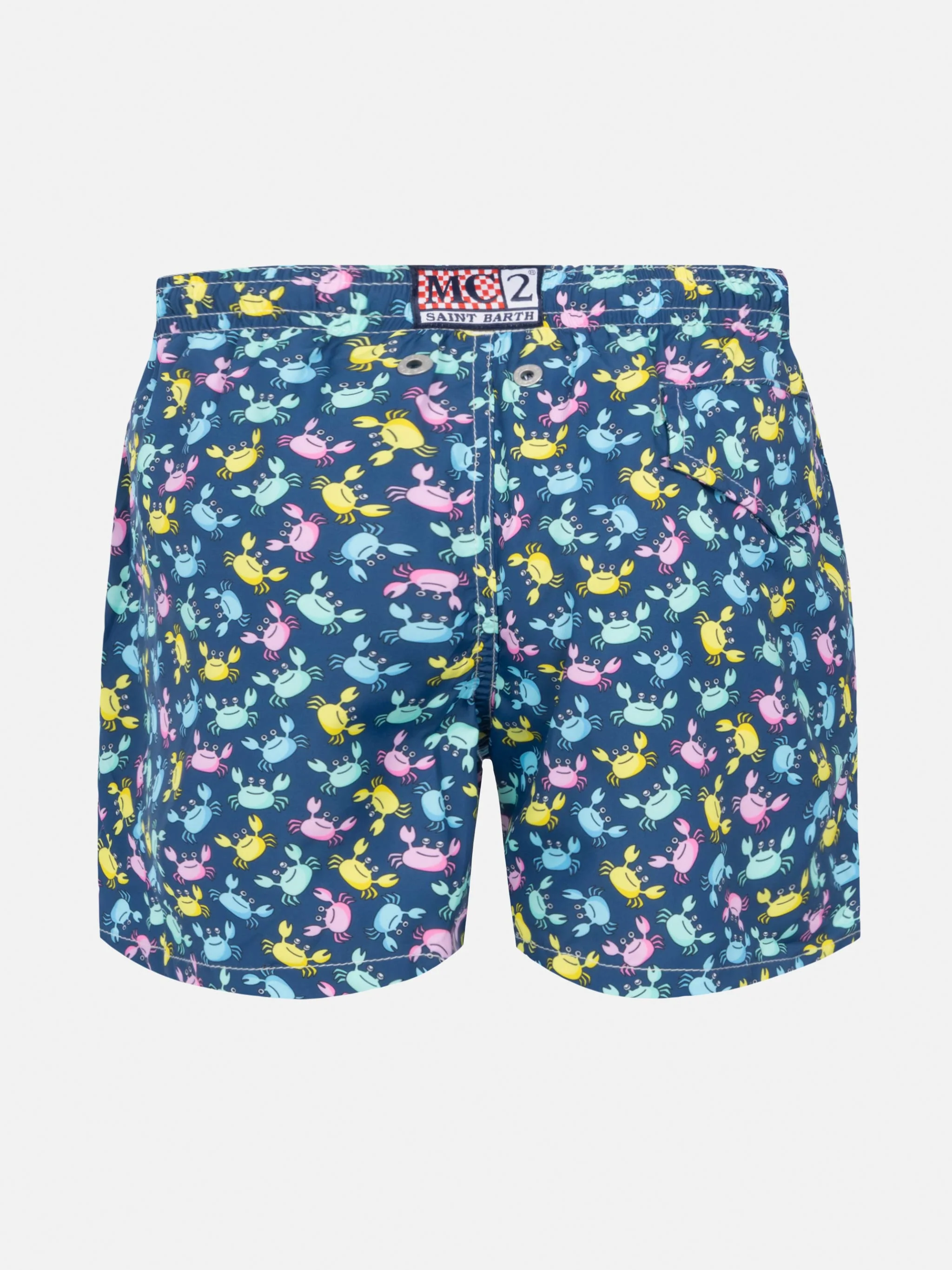 Costume mare Jean Lighting in tessuto leggero con stampa granchi multi