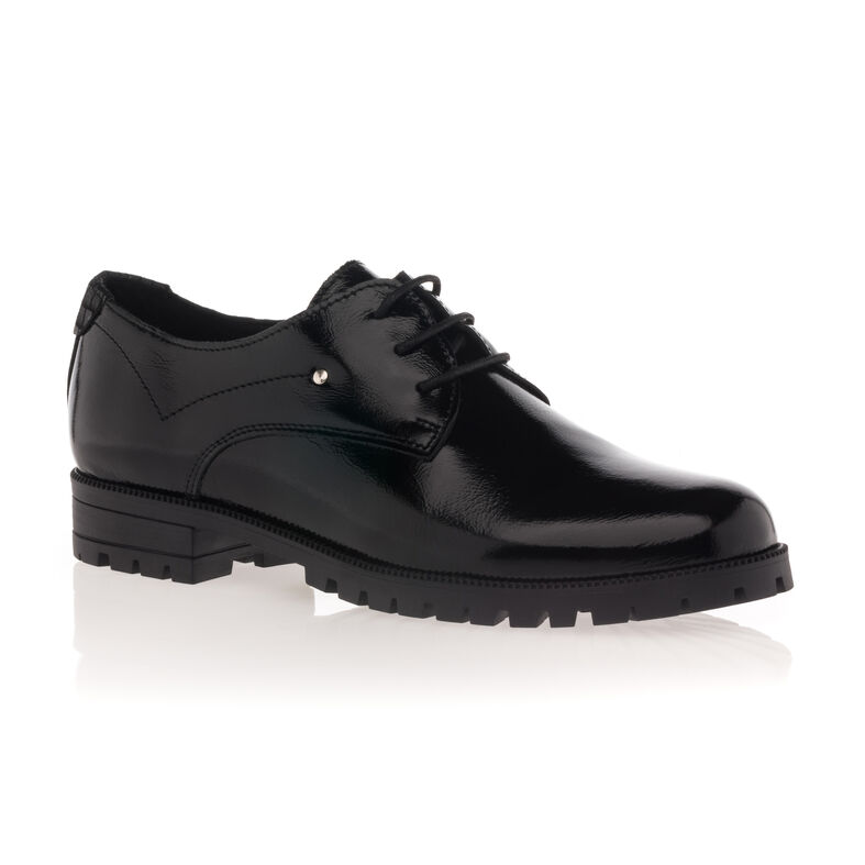 Schwarze Schnürschuhe für Damen / Derby-Schuhe