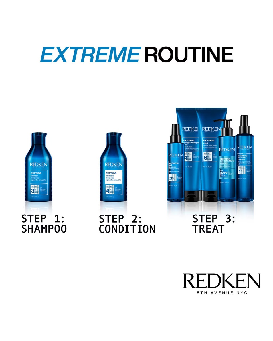 REDKEN Extreme Strength Builder Plus - formulat cu 4% complex de rezistență
