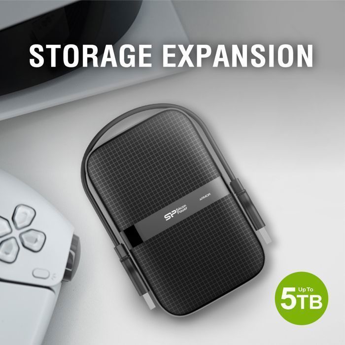 Disco duro externo - Silicon Power - Armor A60 1TB Verde - Resistente a caídas USB3.2