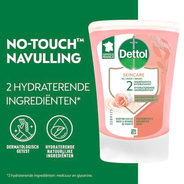 Dettol antibakterijsko milo za roke brez dotika s karitejevim maslom, polnilo 250 ml