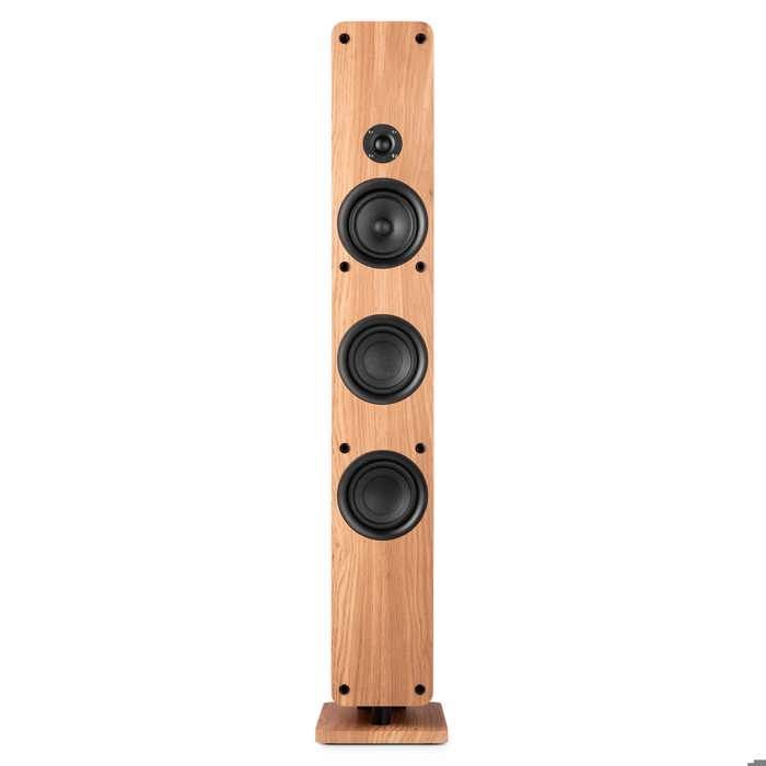 Audizio ARCO - Paar passieve Hi-Fi vloerstaande luidsprekers van 320 W, licht eikenhout - Stereosysteem voor woonkamer en thuisbioscoop
