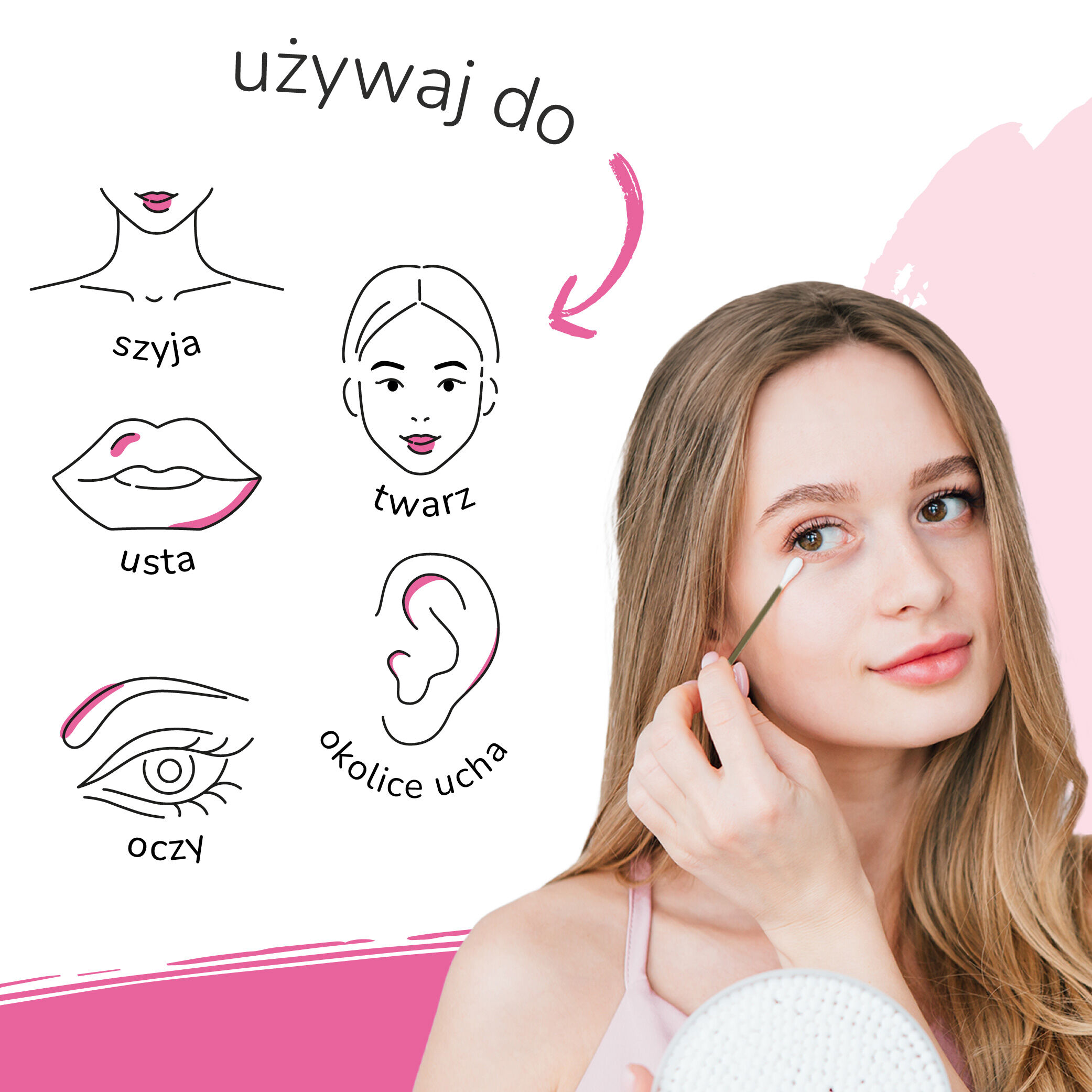 Cleanic patyczki higieniczne 200szt Rose