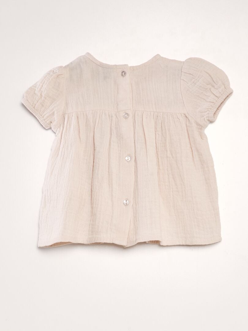 Blouse + broek set - BEIGE