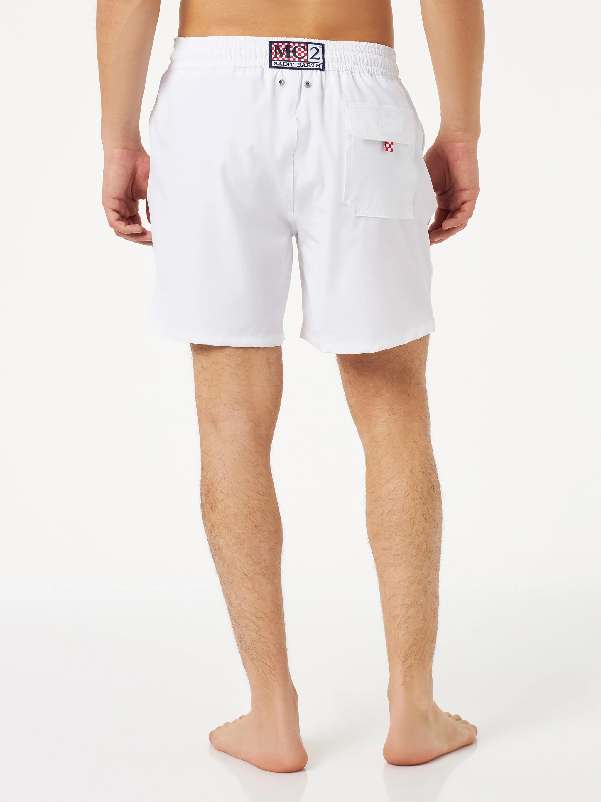 Witte comfortabele zwemkleding voor heren