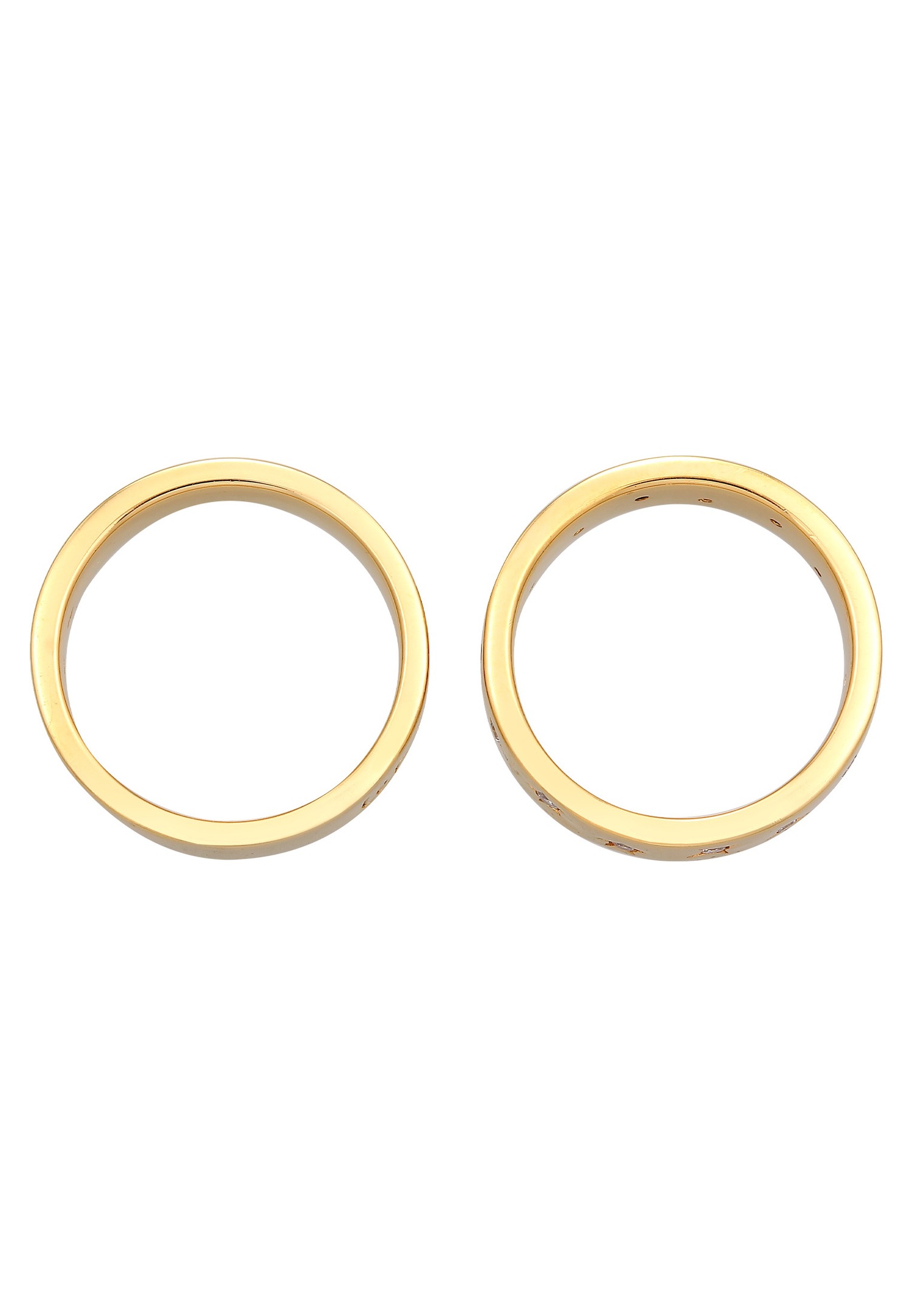 Elli Femmes Bande de 2 Astro avec Cristal de Zirconium en Argent Sterling 925