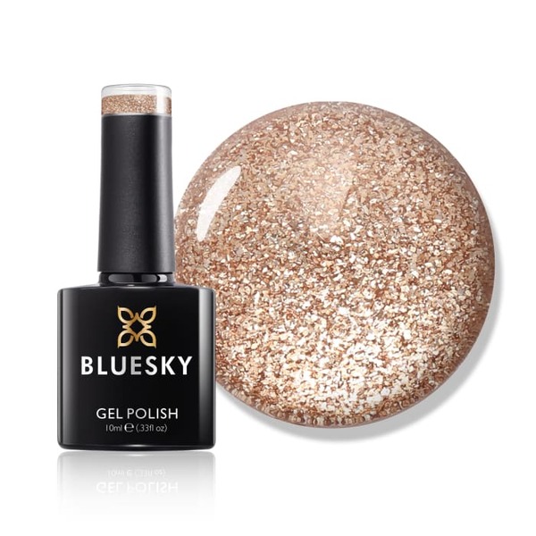 Bluesky Gel Nagellak - Platina - Champagne Glitter