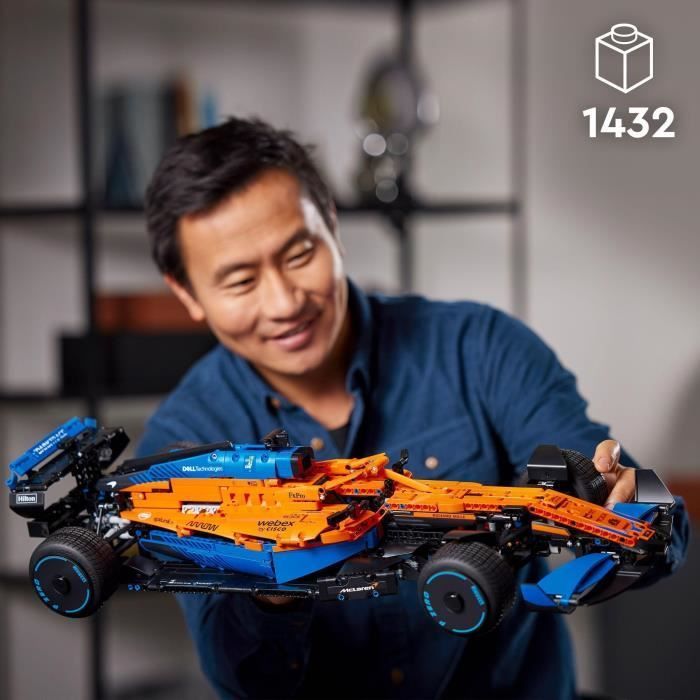 LEGO® 42141 Technic McLaren Formula 1 2022 -kilpa-auto, F1-malli, rakennussarja, pienoismalli aikuisille