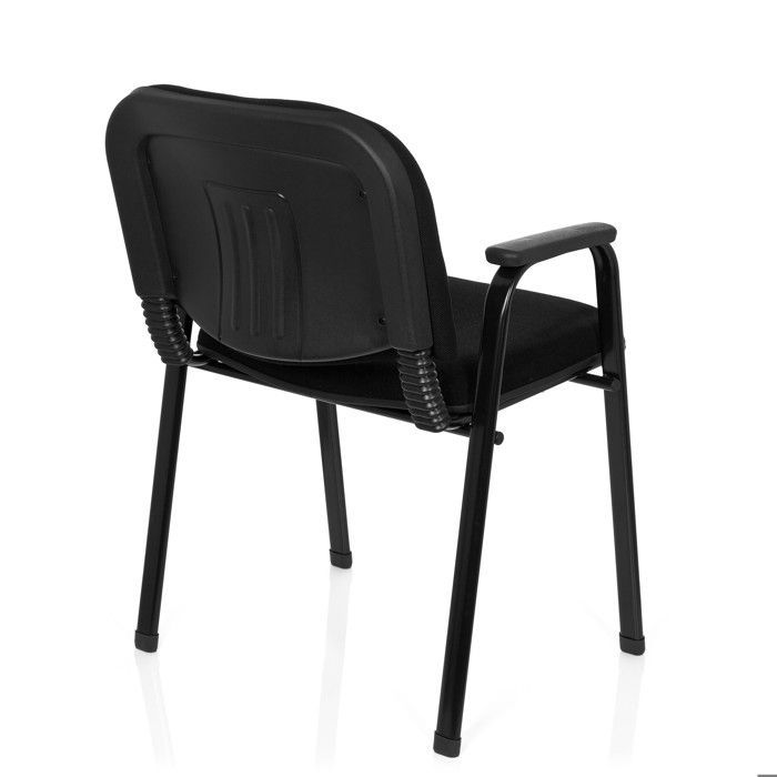 Stoel met vier poten - hjh OFFICE - XT 650 - Zwart - Stof