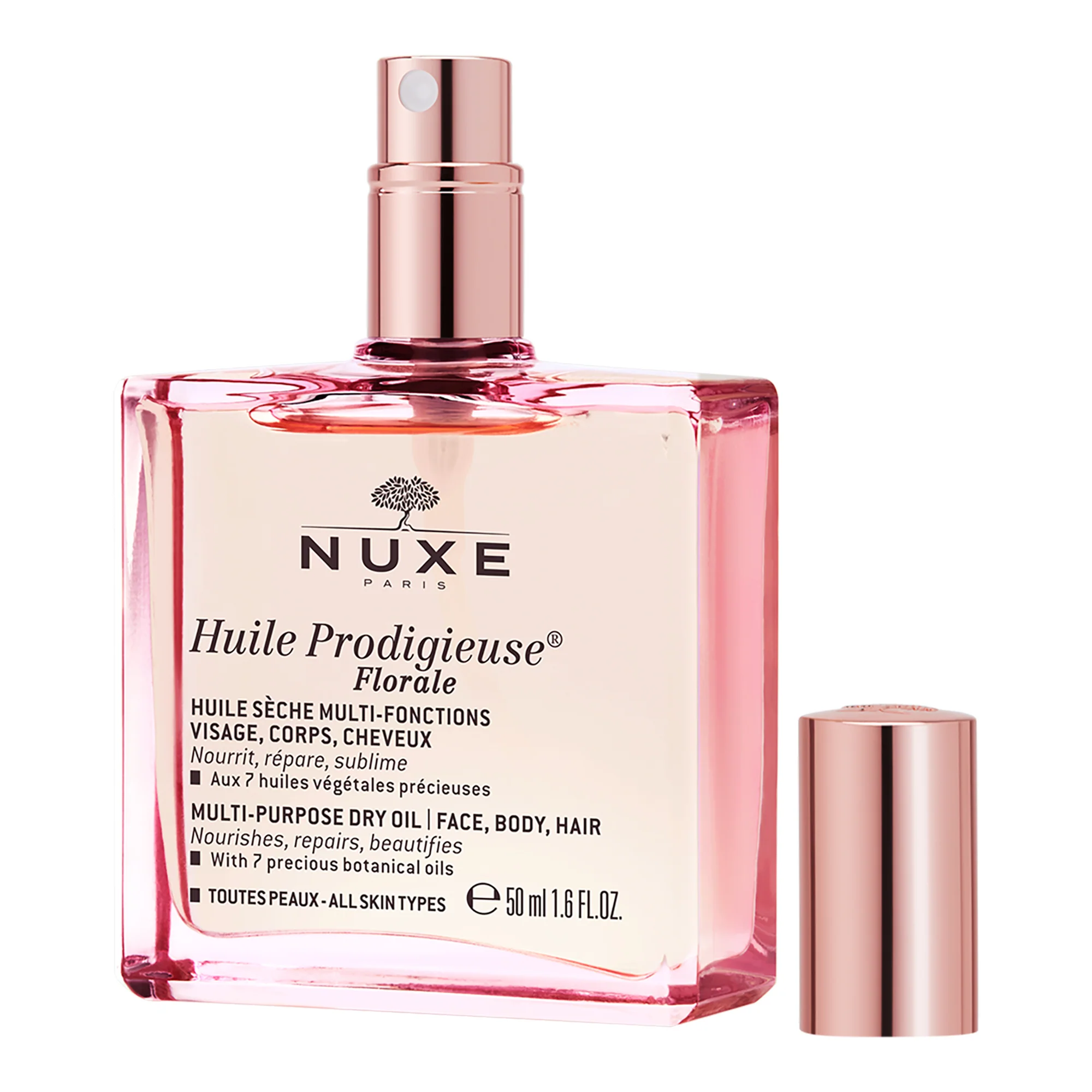 Huile Prodigieuse Olio Secco FLORALE - Olio viso nutriente, Olio Corpo, Olio Capelli, Olio elasticizzante antismagliature
