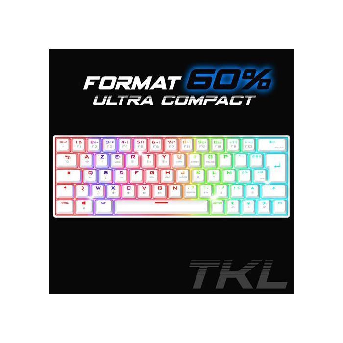 Gaming Keyboard - SPIRIT OF GAMER - XPERT K200 - Mechanical - Wireless - AZERTY 60% - RGB