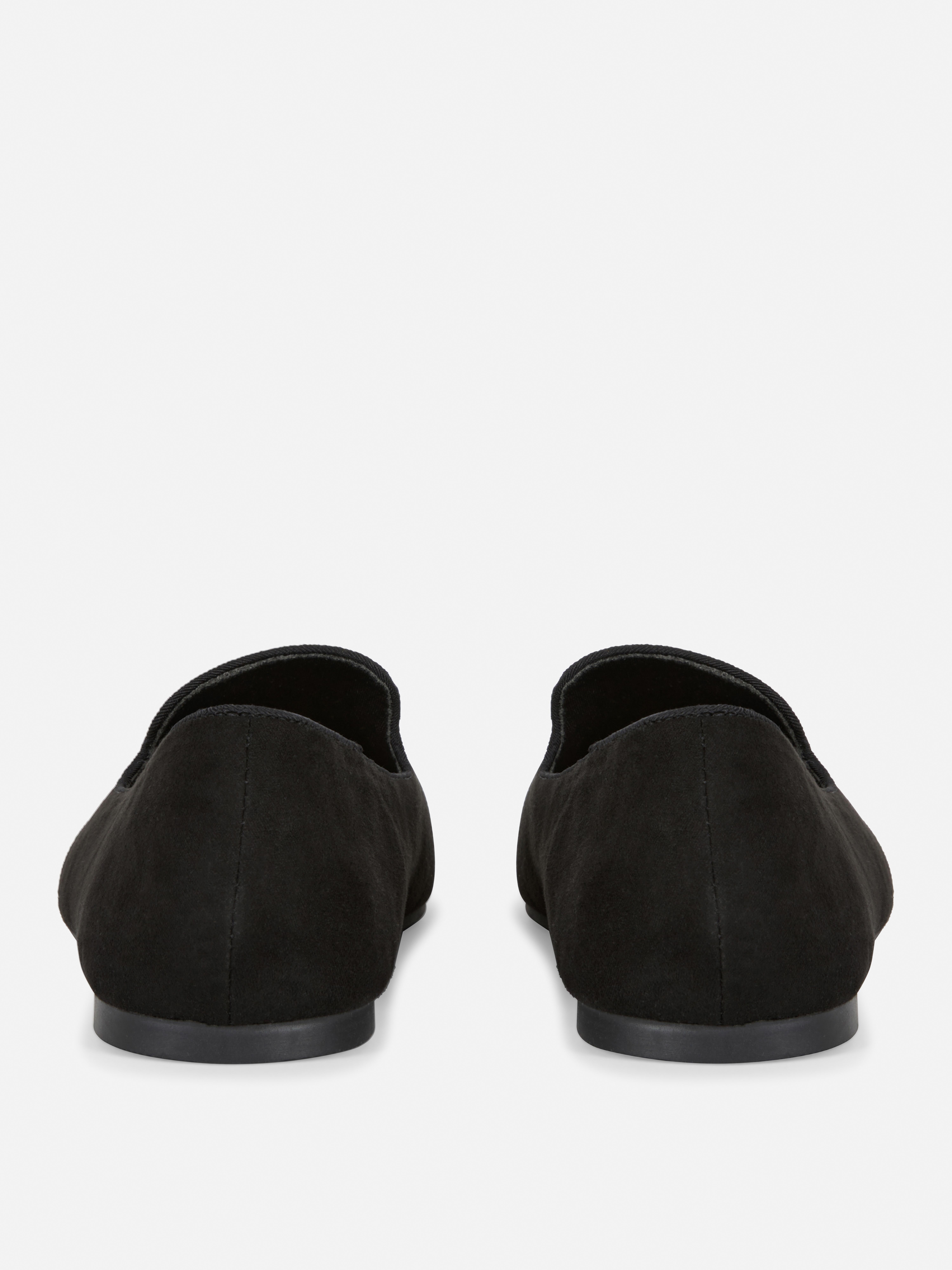 Pantofi cu toc plat din piele întoarsă Pantofi cu toc plat, vârf pătrat și model slip-on