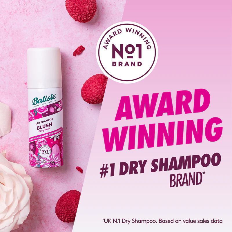 Kit de viagem com shampoo seco Batiste Blush Flirty Floral