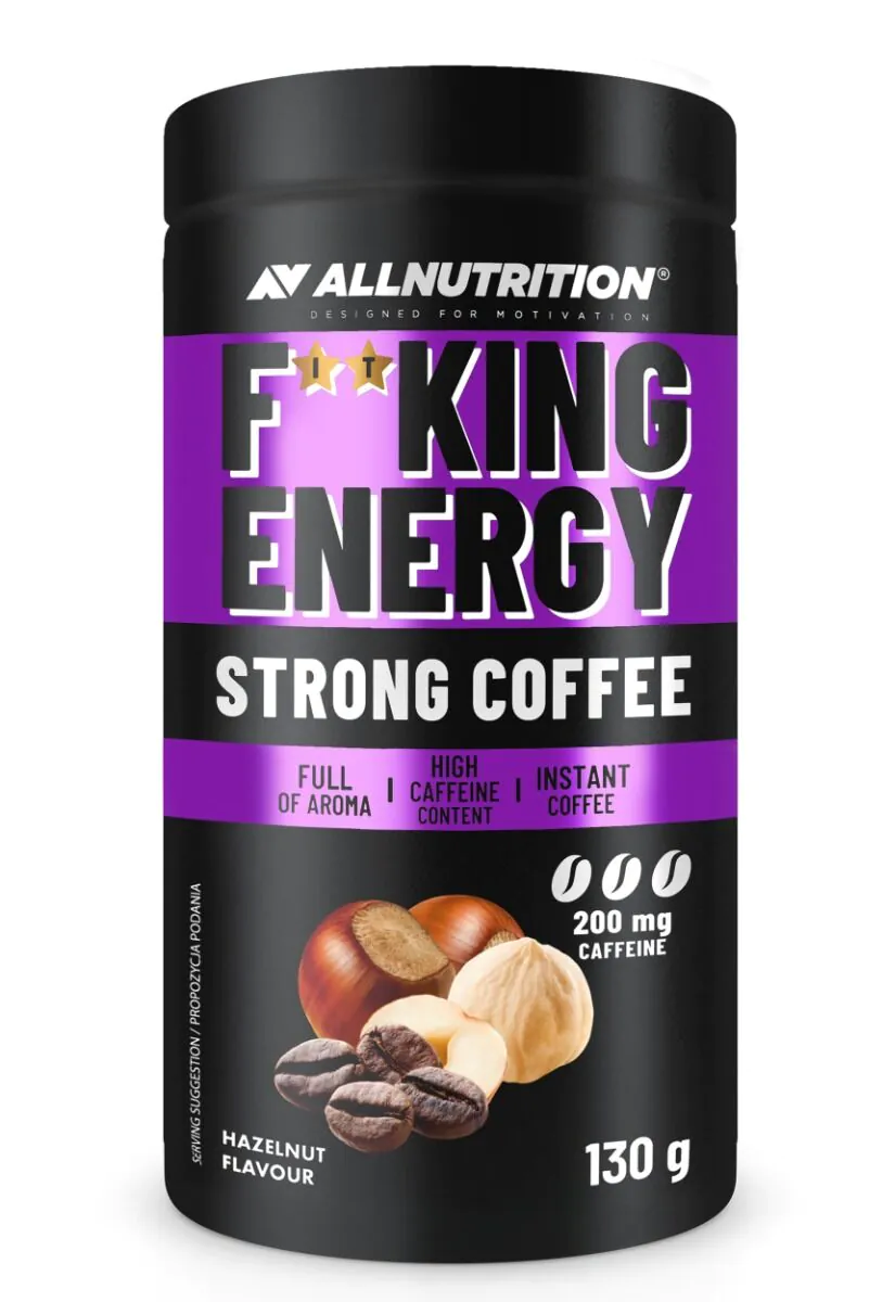 Allnutrition Fitking Energy Strong Coffee Hazelnut - kawa rozpuszczalna 130 g
