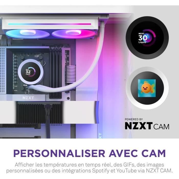 Watercooling - NZXT - RL-KR240-W2 - Kraken Plus 240 RGB - Écran carré 1.54