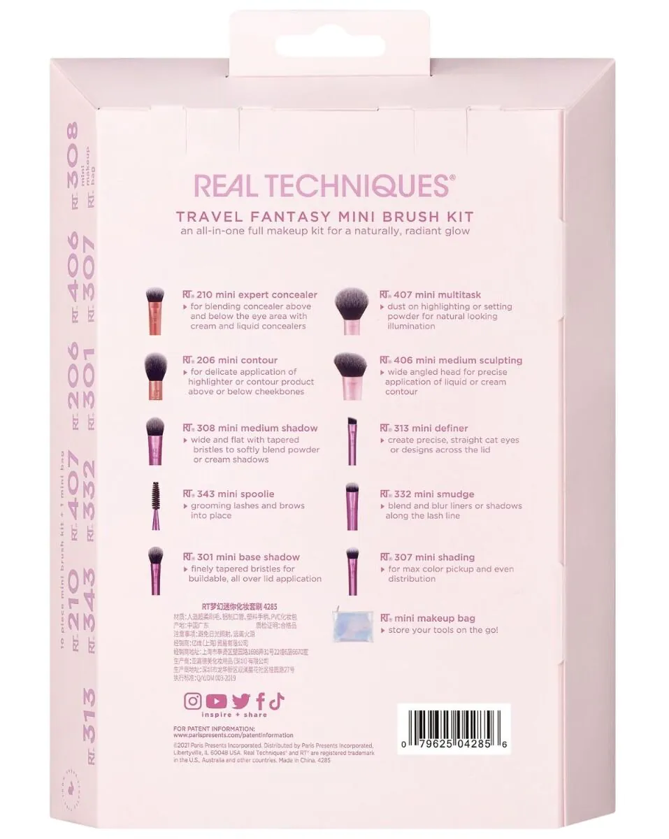 Real Techniques Zestaw pędzli Travel Fantasy Mini Brush Set