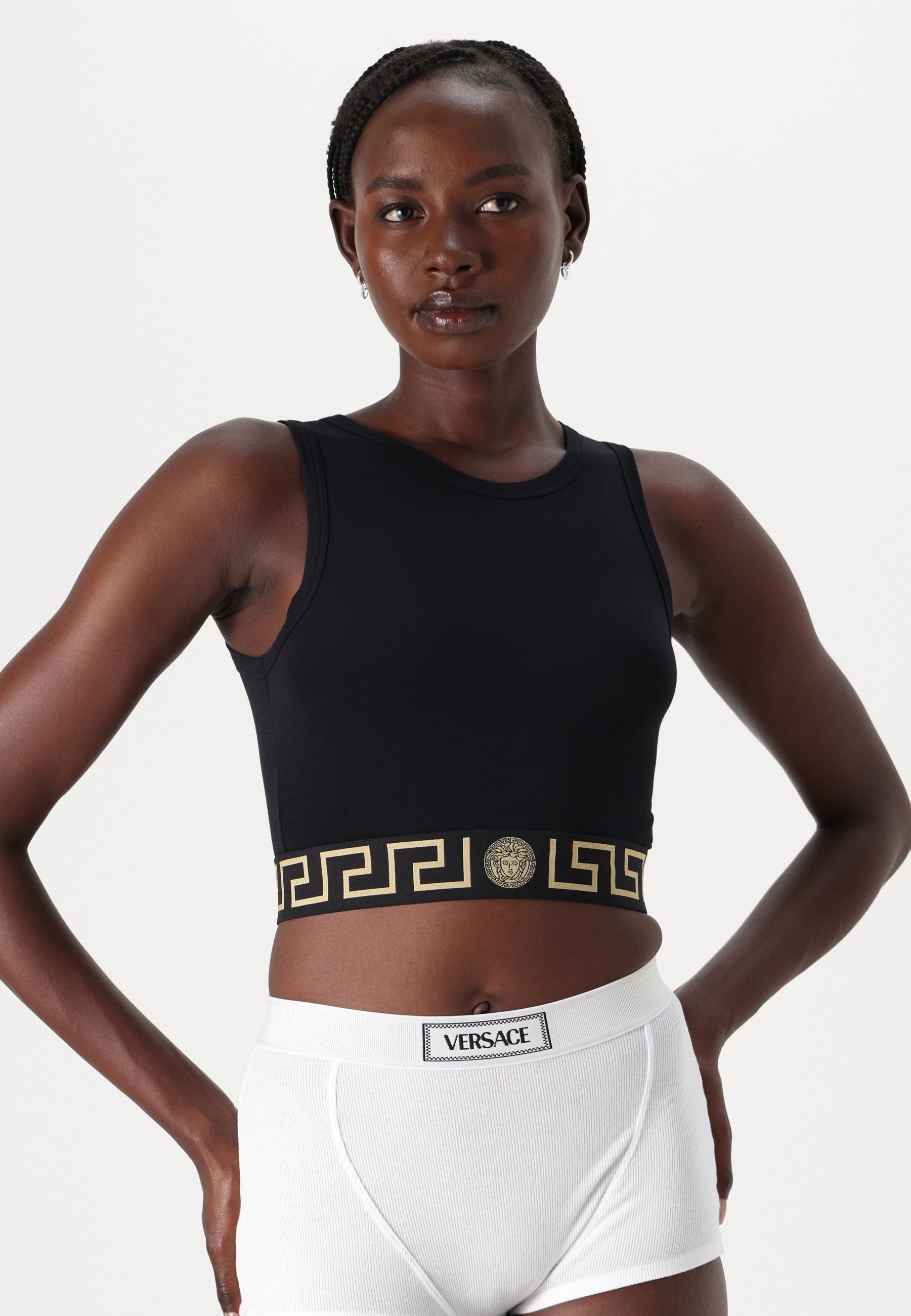 Versace UNDERWEAR TOPEKA NUOVO LOGO - Canottiera - nera