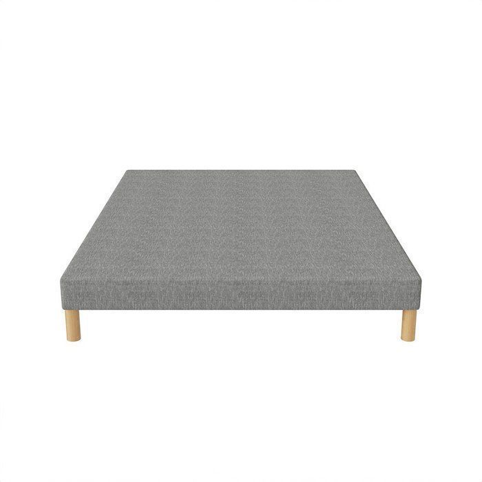 Base de cama estofada cinza, 140x200 cm