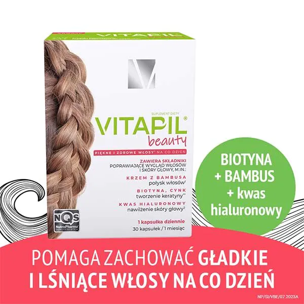 Vitapil Beauty, Suplement diety na włosy, skórę i paznokcie, Kapsułki