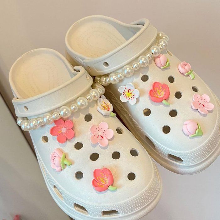 Épingles Crocs, accessoires Crocs, accessoires pour chaussures – 12 breloques pour chaussures, breloques à fleurs pour filles