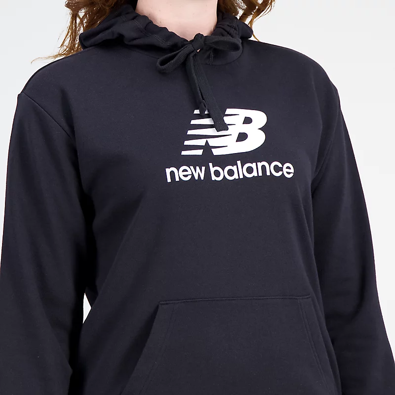 Dames Essentials sweatshirts met gestapeld logo – ZWART